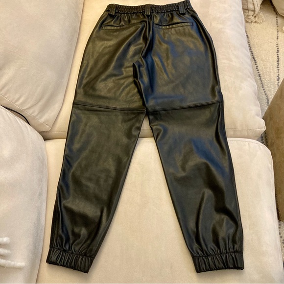 Bershka Faux Leather Jogger Pants - Picture 11 of 11
